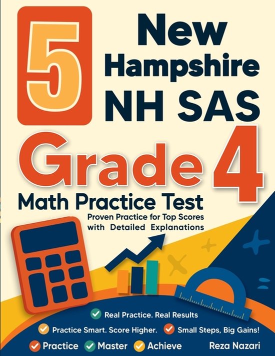 5 New Hampshire NH SAS Grade 4 Math Practice Tests - cover