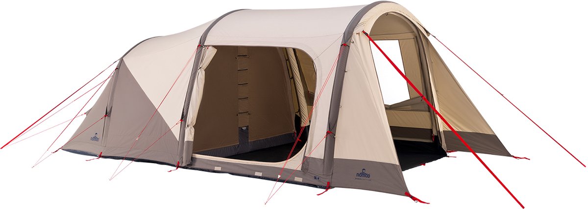 NOMAD® Dogon 280 TC Air Familietent | Comfortabele Tunneltent | 4 personen | Ruime leefruimte | Verduistend binnendoentent | Goede Ventilatie | Zand kleur
