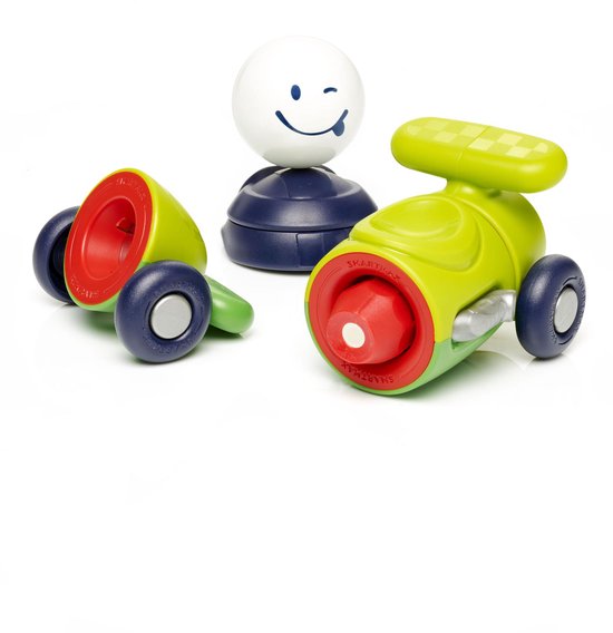 SmartMax My First Car - Magnetische Raceauto Bouwen - Kleurrijke Voertuigset - Educatief Speelgoed voor Peuters - Vanaf 1 Jaar — afbeelding 2