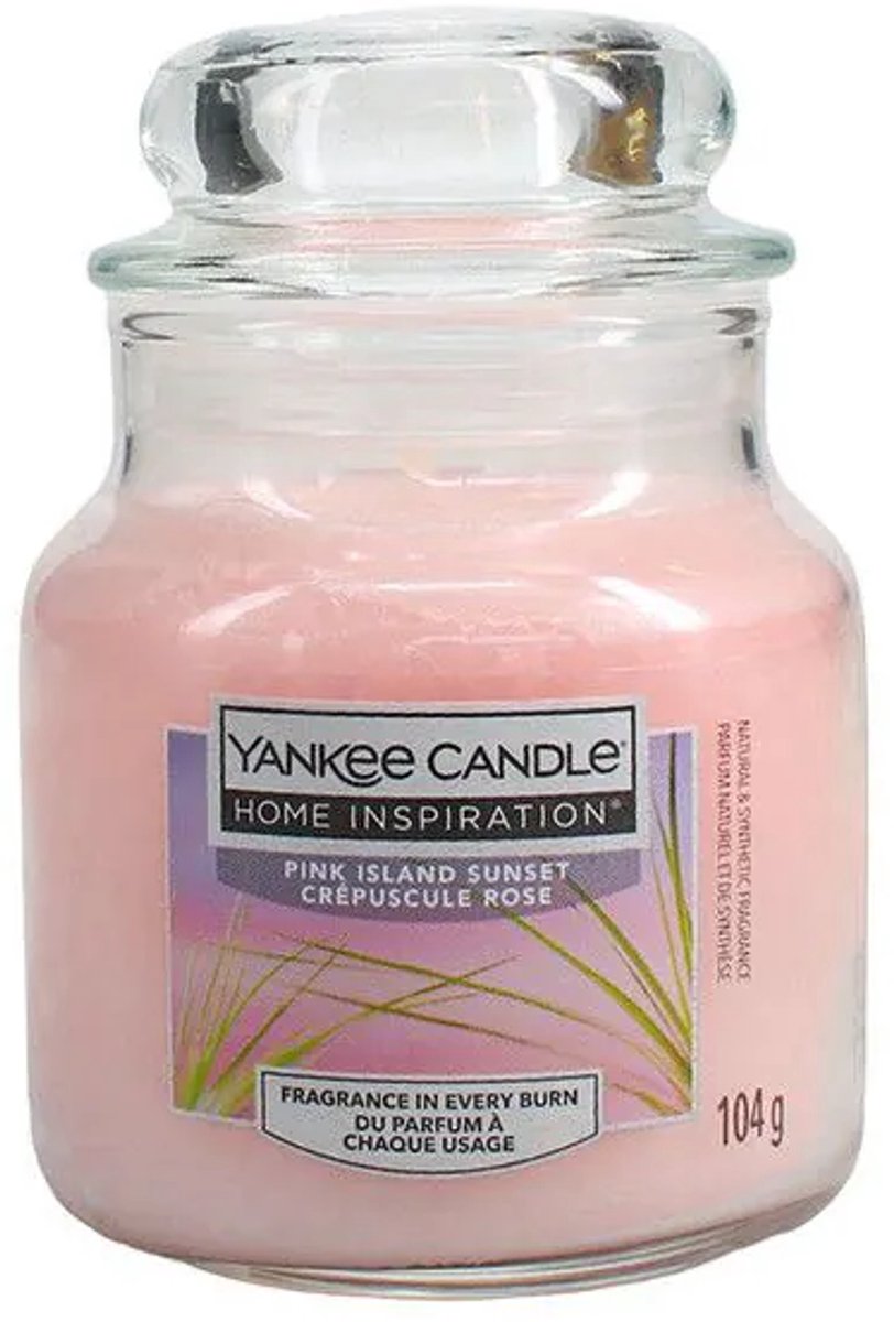 Yankee Candle HOME INSPIRATION PINK ISLAND SUNSET GEURKAARS 104 GRAM Roze