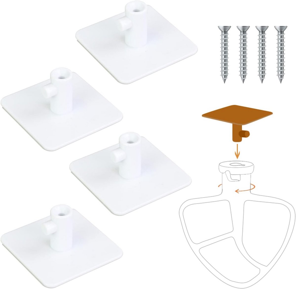 Opberghouder voor Mixer Accessoires - Universele Bevestiging voor Keukenmachines
