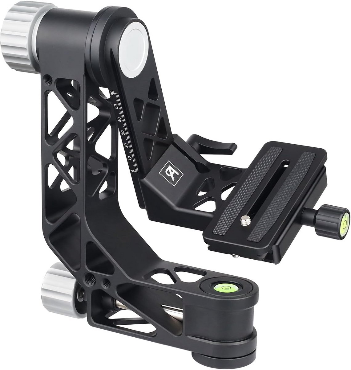 Lichte Gimbal Statiefkop met Handvat voor DSLR Camera's