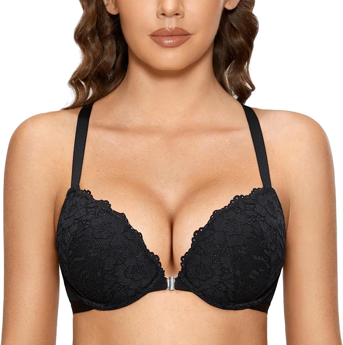 Dames Push-Up Bh met Voorsluiting en Beugel voor Optimaal Liftend Effect