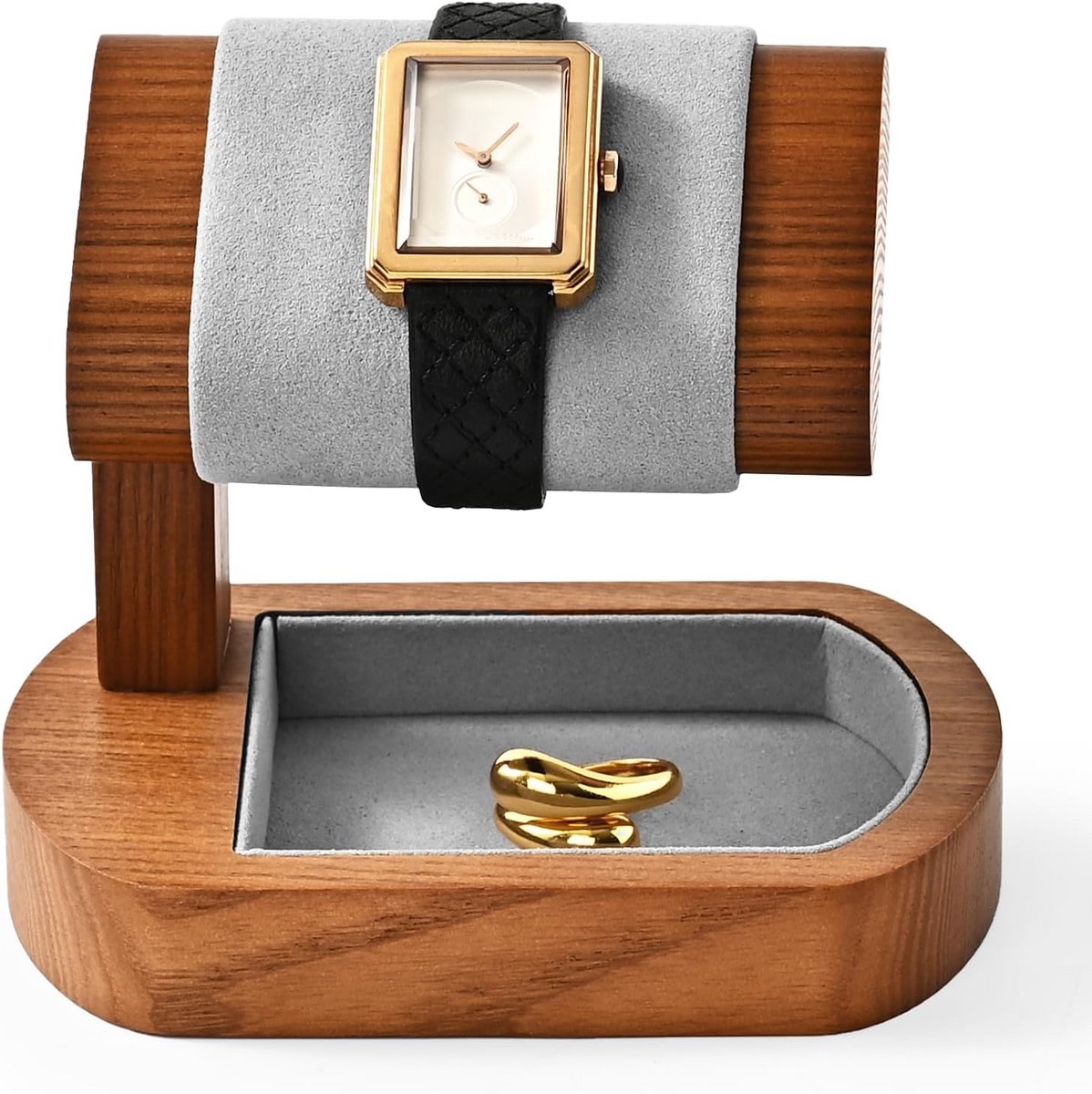Luxe Houten Horloge Standaard - Presentatierek voor 1 Horloge