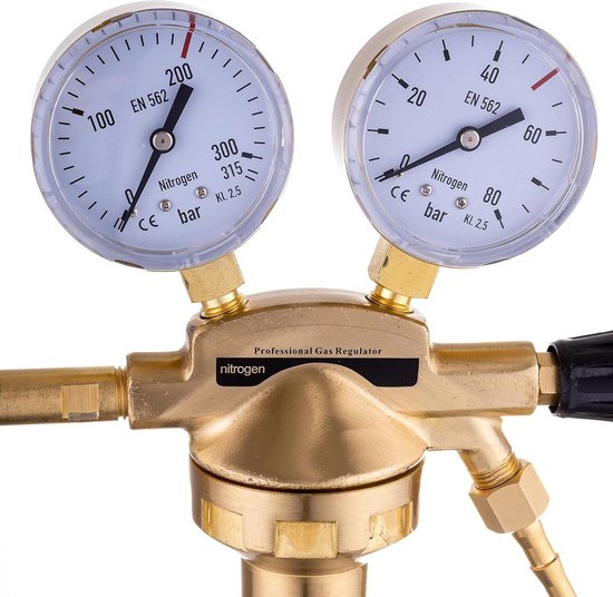 Stikstof Drukregelaar 50 Bar met Dubbele Manometer voor Airconditioning en Installatie — afbeelding 3