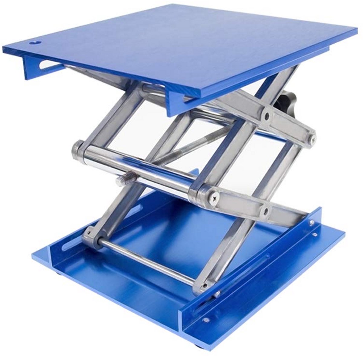 Laboratorium Hefplatform Aluminium Schaarlift Verstelbaar Hoogte 82-310mm Zwaar Belastbaar