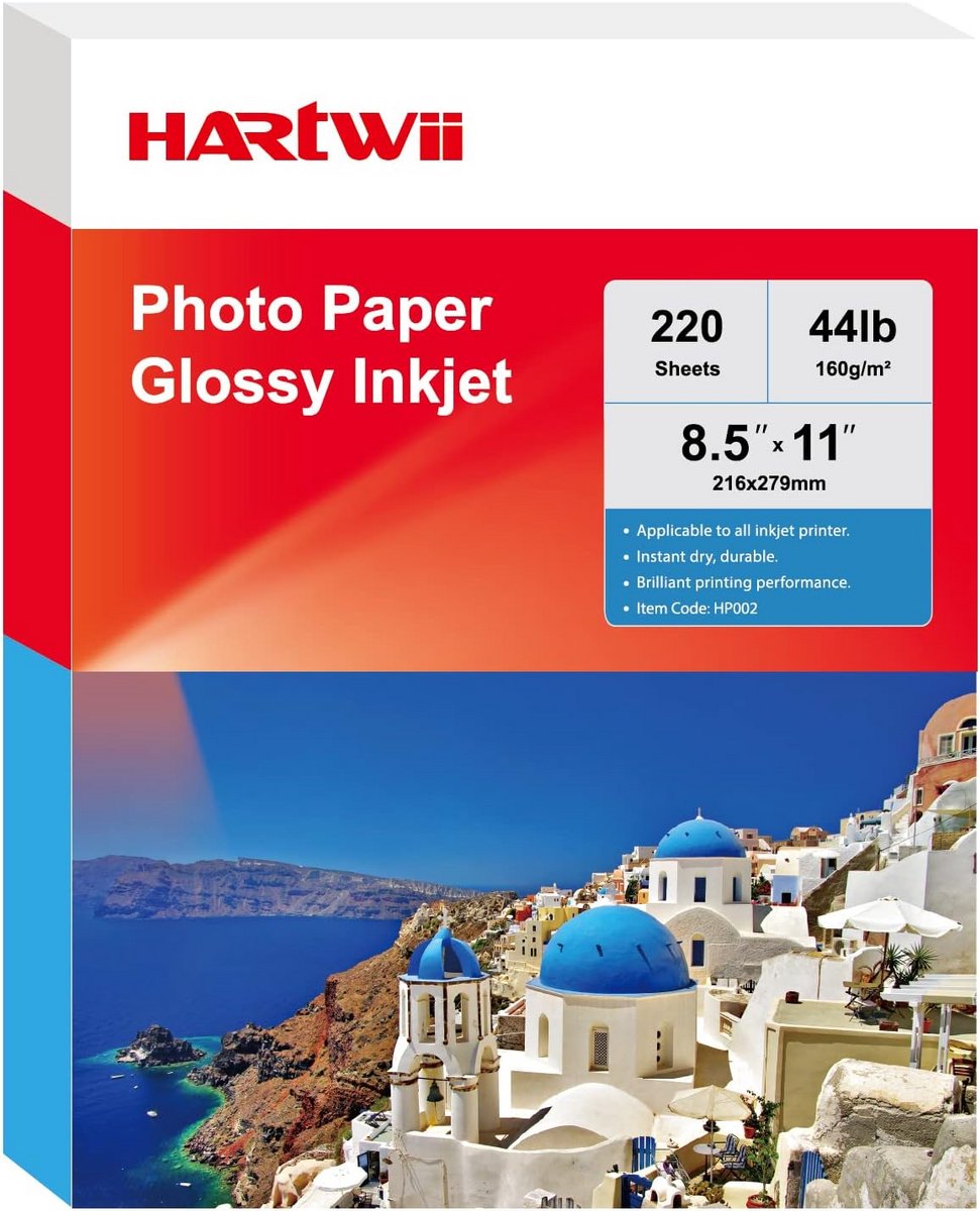 Hoogwaardig Inkjet Fotopapier 220 Vellen 8,5 x 11 Inch