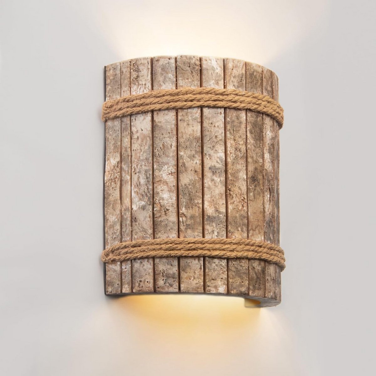 Industriële Hars Wandlamp met Bark Design voor Binnenverlichting