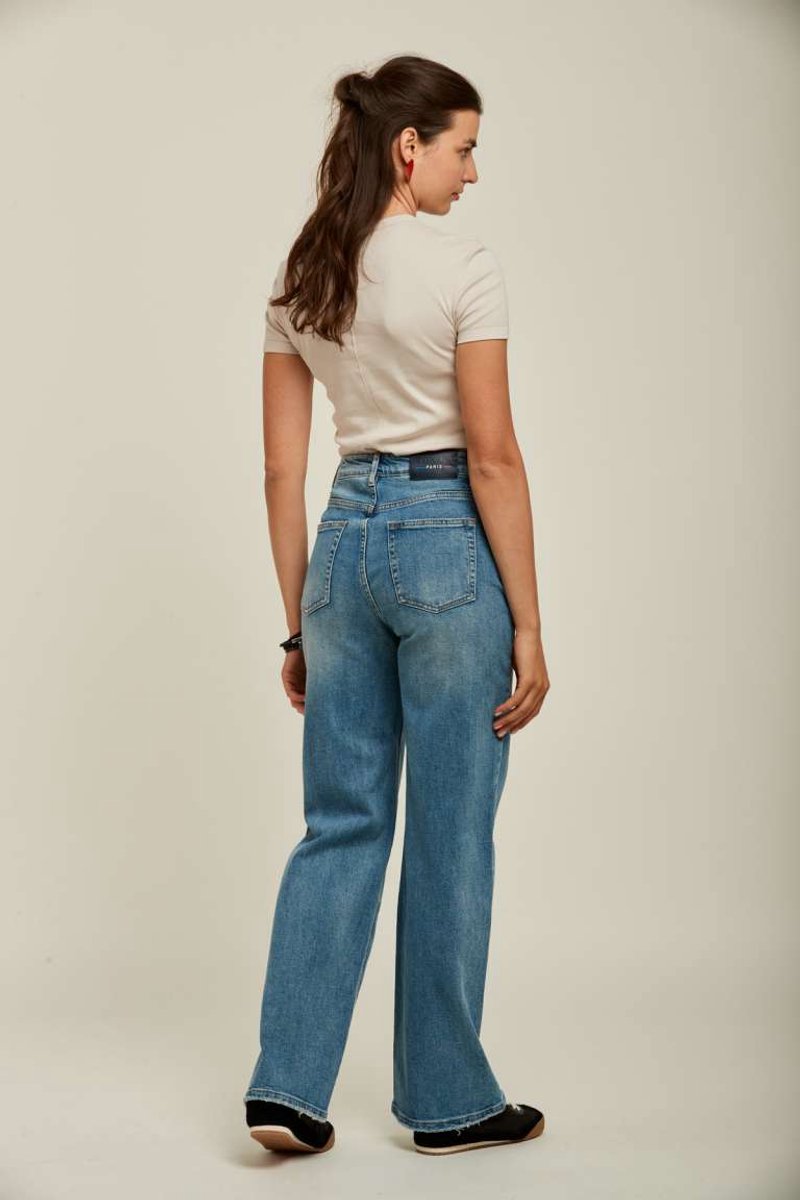 Broek Toxik3 hoge taille jeans large basic