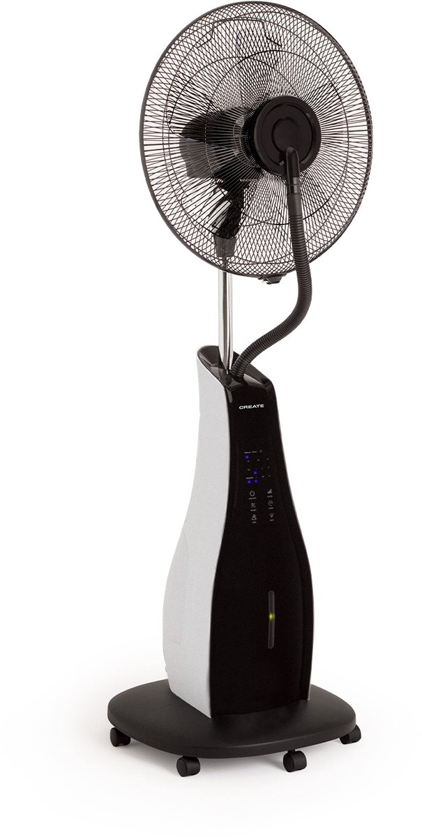 CREATE - Ultrasone stille vernevelingsventilator - Wit / Zwart - AIR MIST
