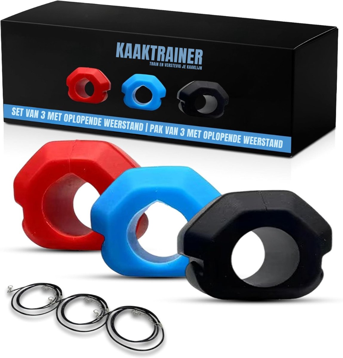 MIRA® Kaaklijn Trainer - Kaaklijn - Zwart - 15cm x 6cm x 5cm