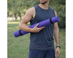 Fitness en Yoga Mat - Anti-slip en Comfortabel Oppervlak - Lichtgewicht en Makkelijk Mee te Nemen - Geschikt voor Yoga en Fitness - 173x61 cm - Blauw/Roze/Groen/Paars