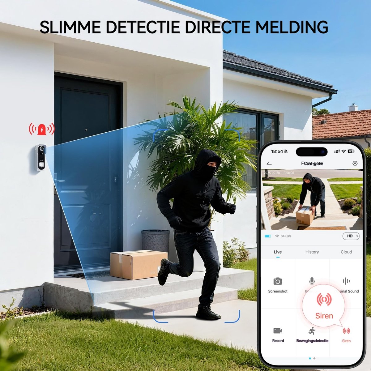 ieGeek 2K Ultra HD Draadloze Video Deurbel Met Camera - afbeelding 3