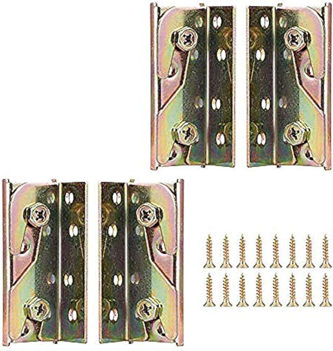 Set Hoekbeugels voor Bedframe Bevestiging - 4 Stuks Stevige Montagebeugels