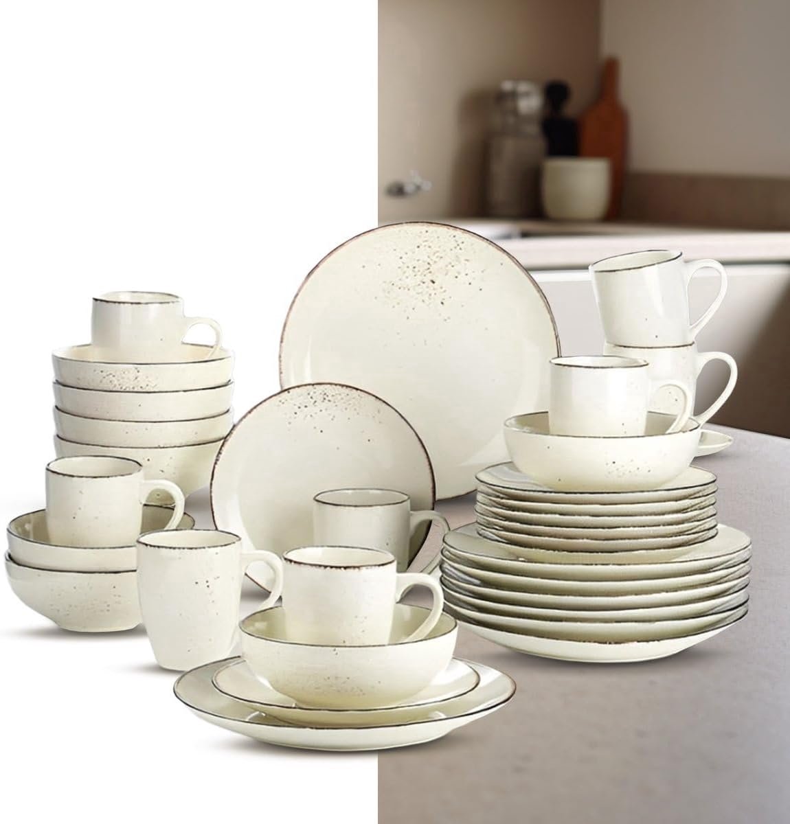 Serviesset 8 Persoons - Serviessets - Bordenset - Chique Bordenset - Porselein - Modern