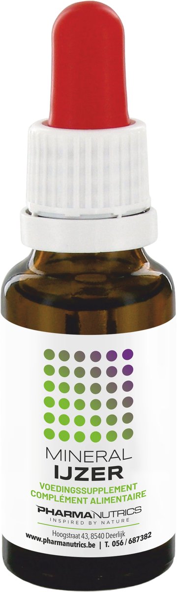 PharmaNutrics Mineral IJzer - 50 ml Druppels - Vloeibaar Supplement - Ondersteunt Rode Bloedcellen - Vermindert Vermoeidheid - Voor Energie & Vitaliteit