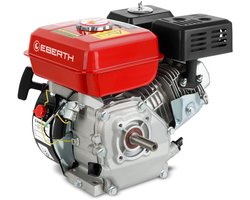 EBERTH 6,5 pk 4,8 kW benzinemotor staande motor kartmotor aandrijfmotor met 19,05 mm Ø as, olietekortbeveiliging, 4-takt, 1 cilinder benzinemotor, 196 cc cilinderinhoud, luchtgekoeld, kabelstart