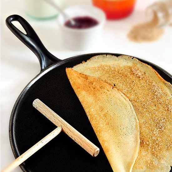 Le Creuster Gietijzeren pannenkoekpan - Mat Zwart - 27cm