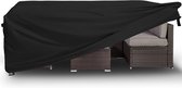 Tuinmeubelhoes - Meubelbeschermer - Tafelhoes voor buiten - Oxford-stof - Waterdicht - Rechthoekige tuintafelhoes - Openlucht - Beschermhoes voor tuintafel en stoel - 150x90x71 cm - Zwart