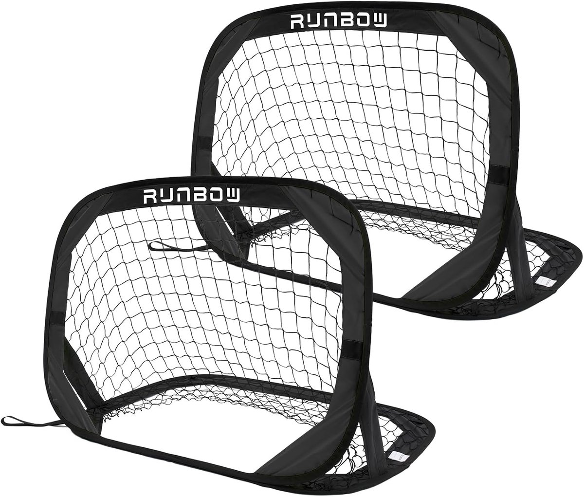 Pop-up voetbaldoel - Kindervoetbal net - Buiten spelen - Draagbaar en snel op te zetten - 100 x 70 cm