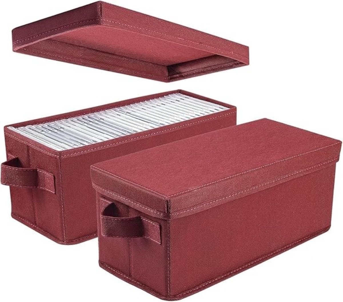 DYNA® Cd Opbergdoos - Cd Opbergsysteem - Cd Koffer - Rood - 34cm x 15cm x 14cm