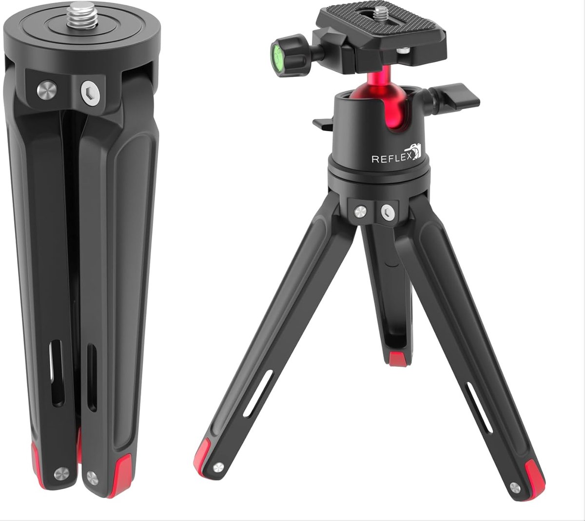 Compact Desktop Statief voor Camera en Smartphone met 360 Graden Balhoofd