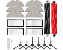20 stuks Accessoires geschikt voor Roborock Q5 Pro/Q5 Pro+/Q8 Max+/Q8 Max Stofzuiger,2 Hoofdborstels,4 HEPA-Filters,6 Dweilen,6 Zijborstels,1 Borstel,1 Schroevendraaier Vervangende Onderdelenset