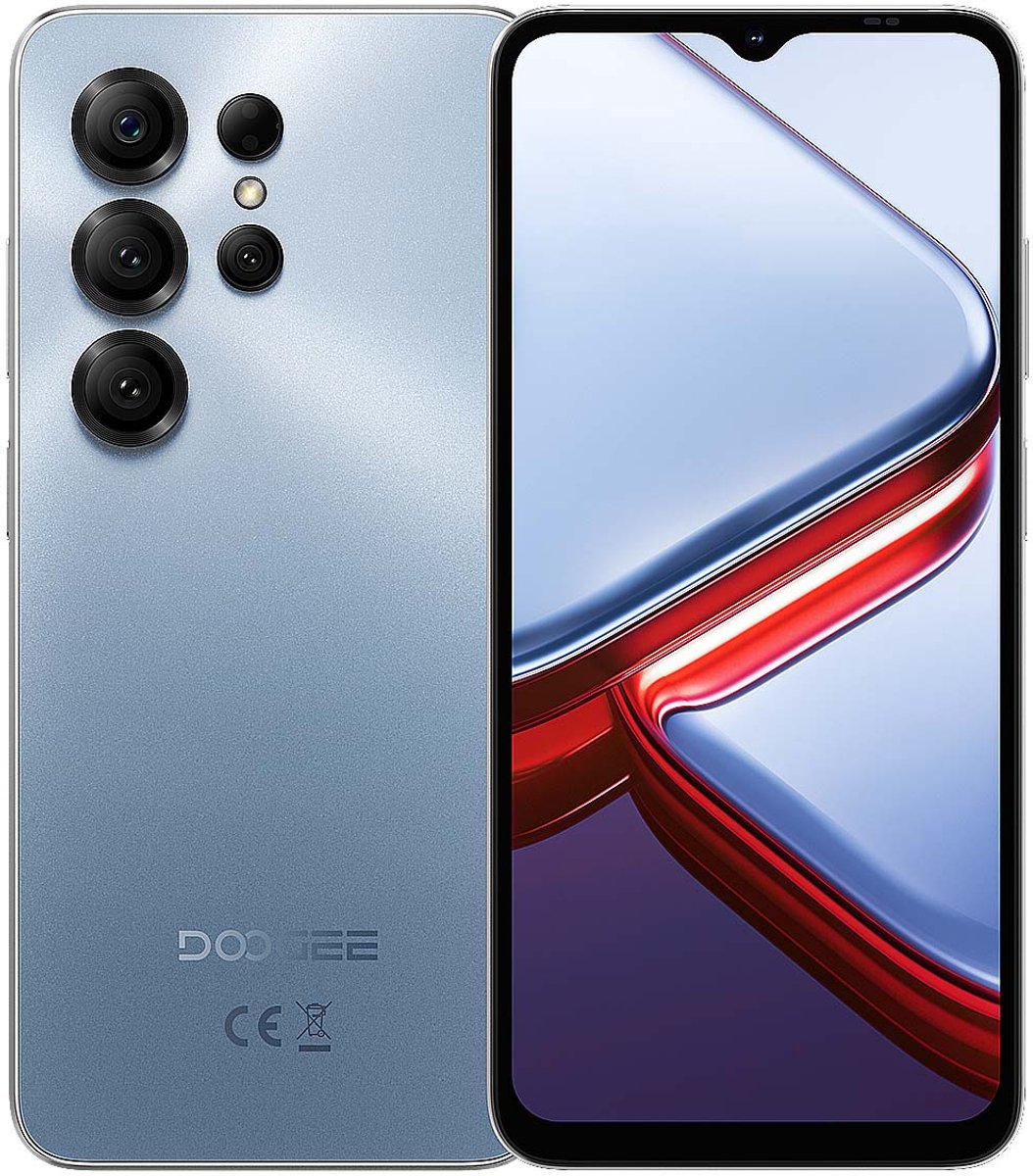 DOOGEE NOTE 56X PRO Smartphone - 32 GB RAM - 128 GB ROM - 4G Dual SIM - 6150 mAh - 6,56 inch - Anroid16 - GPS - NFC - Widevine L1 - Face ID - Blauw