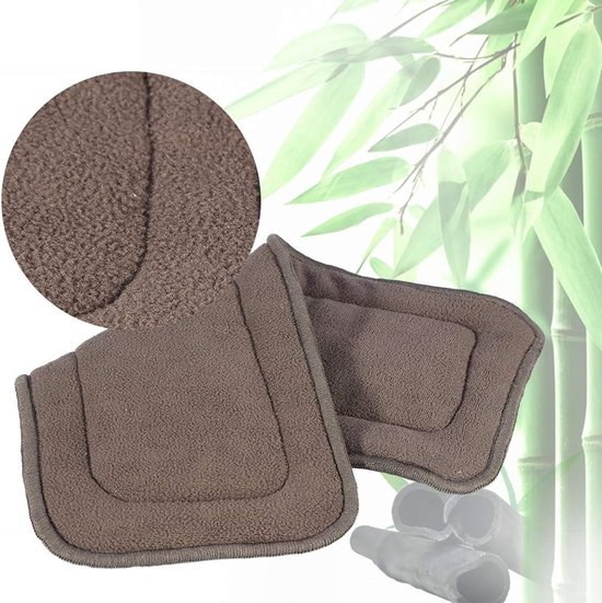 Luier Inzetstukken - Wasbare Luier Inleg - Incontinentie Bescherming - 5 Laags Absorberend - M 35x14 cm - Donkergrijs — afbeelding 2