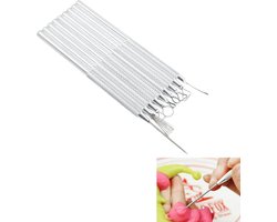 Pottery Tool Set - 9-delige Set met Aluminiumlegering & Hout voor Kleimodellering, Keramiek & Polymeerklei