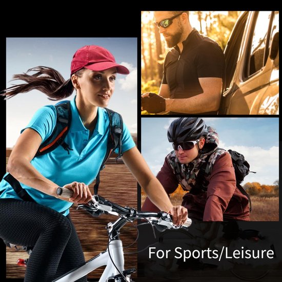 1 stuk - zonnebril - Zonnebril - Gepolariseerd - Heren - Dames - Zwart - Zonnebrillen met omhullend montuur voor fietsers - geschikt voor dames en heren - Wielrennen & Sport — afbeelding 4