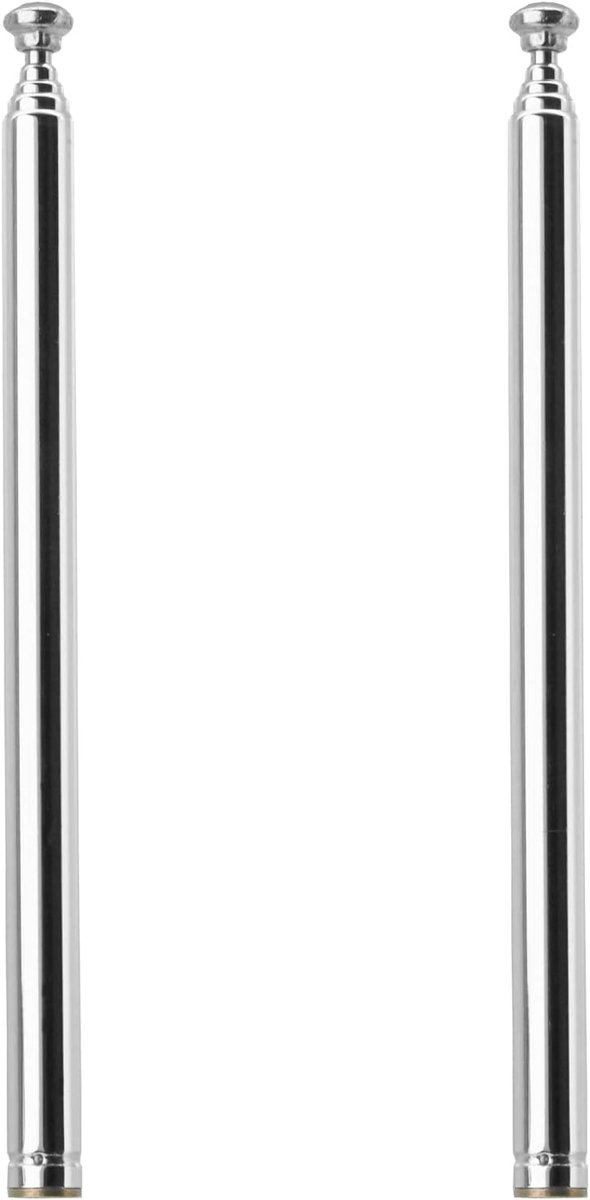 Telescopische Antenne - Set van 2 stuks - Radio Ontvangst - 5 Secties Uitschuifbaar - 10 gram