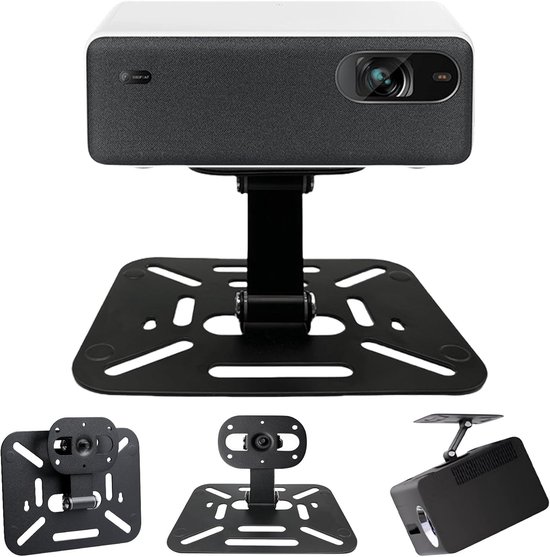 Universele projectorstandaard 360° verstelbaar, draagbaar, koolstofstaal, max 3 kg, antislip poten, zwart