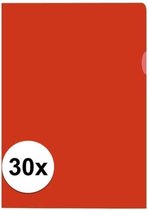 30x Insteekmap rood A4 formaat 21 x 30 cm - Kantoorartikelen