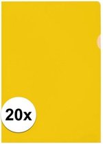20x Insteekmap geel A4 formaat 21 x 30 cm - Kantoorartikelen