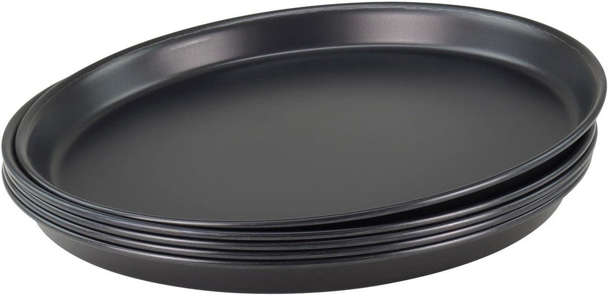 Pizzaplaat ronde blauwe plaat Ø 30 cm - 5 stuks zware professionele kwaliteit