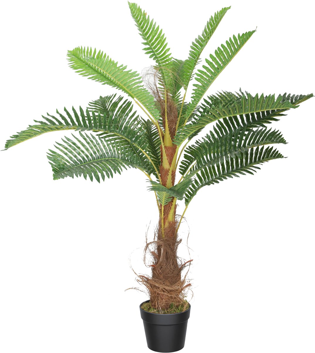 HOMCOM Kunstmatige Palmboom - PEVA - 16 x 16 x 100 cm - Smaragdgroen