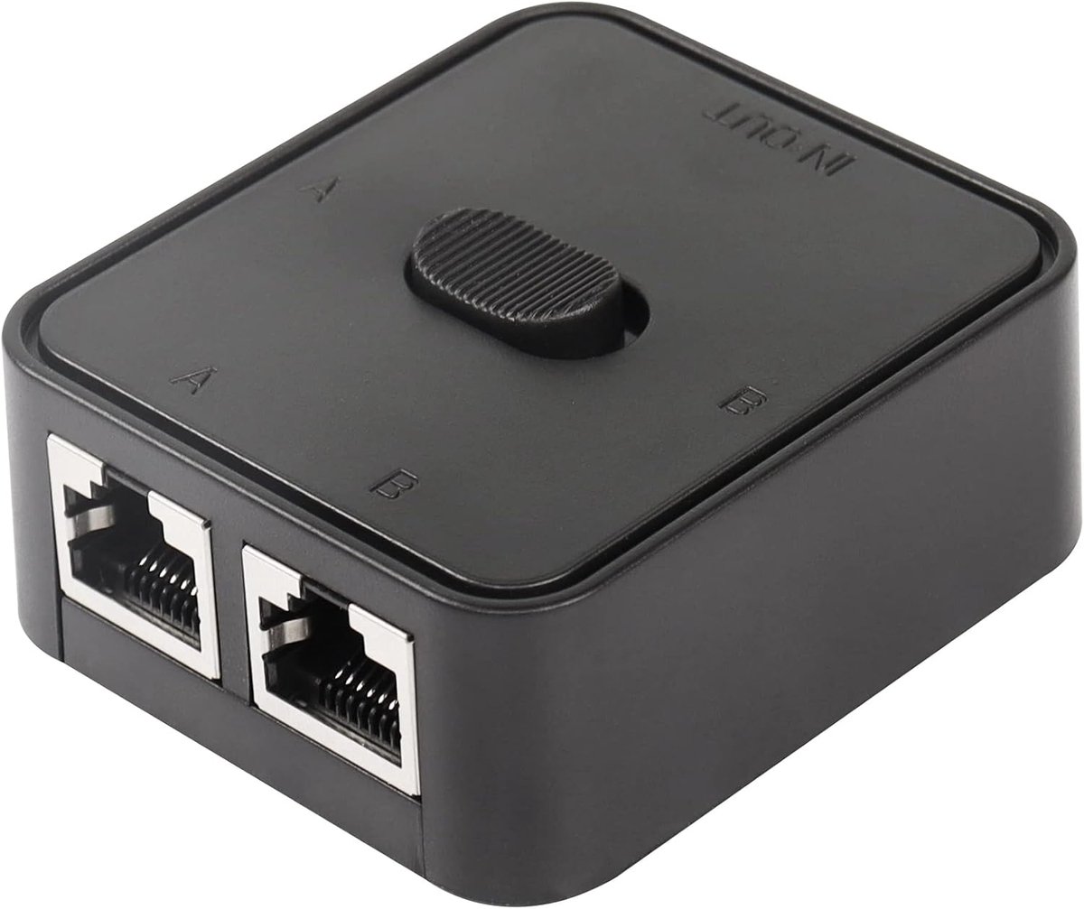 Handmatige Netwerk Switch 2 Poorten RJ45 Splitter Selector Hub