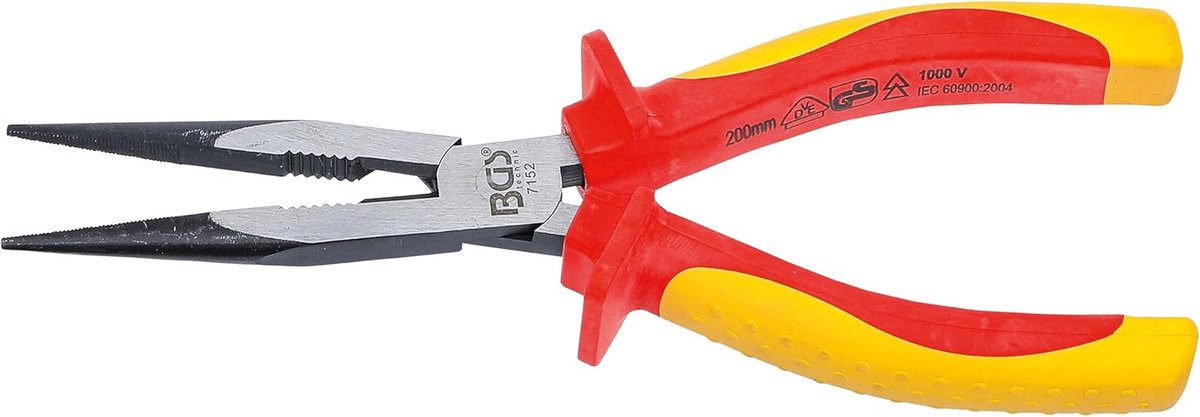 VDE-goedgekeurde slangenpijp | 200 mm | rechte vorm | 2-componenten handgreep | anti-slip profiel | DIN EN 60 900:2012 | geschikt voor elektrische installaties tot 1000 V AC/1500 V DC | met kunststof huls