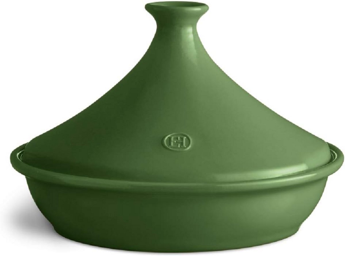 Tajine 32 cm - Groene Stoofpot voor 6-8 Personen, 3.5 Liter, Geschikt voor Oven, Magnetron en alle Kookplaten