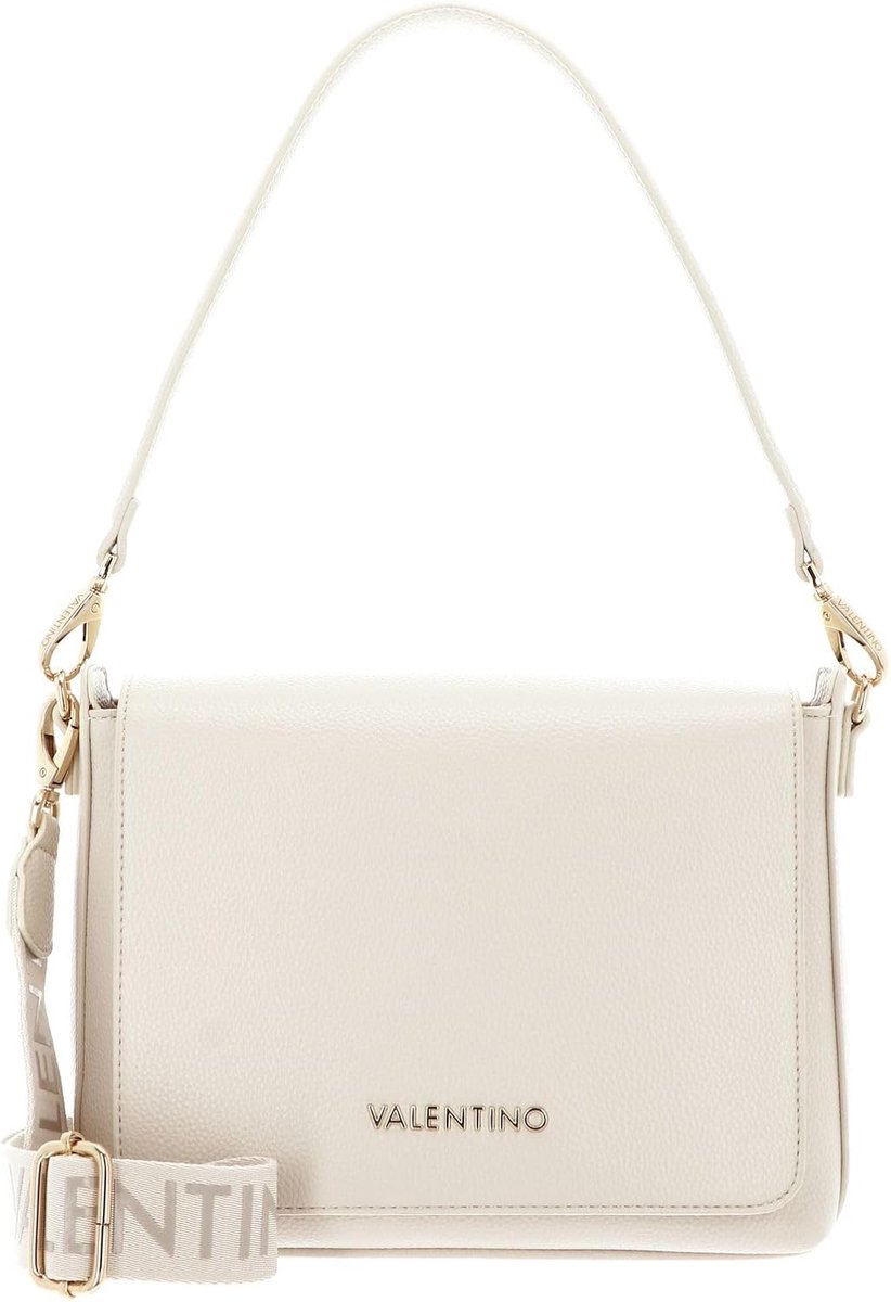 Crossbody Tas - Schoudertas Dames - Dagelijks Gebruik - Klassiek Flap Design - 23x8x17 cm - Ecru