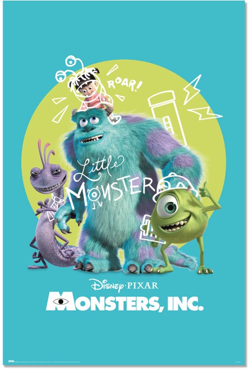Posterpoint Monsters Inc. poster - James - Mike - 25 jaar - 61 x 91.5 cm multi