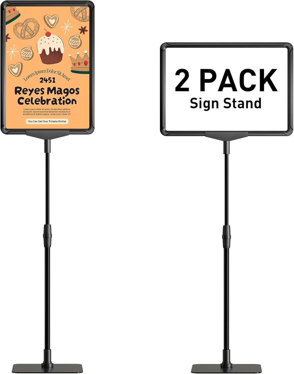 Informatie Standaard A4 Klantenstopper Poster Display Staand Verstelbaar - 2 Stuks