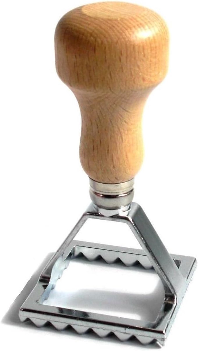 5 cm vierkante raviolistamp snijvorm 5x5 aluminium hout