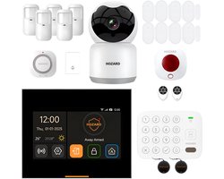 Hozard® Alarmsysteem Pakket C V2.1 - WiFi HD Camera - Touchscreen 5" – Slim Keypad – Complete Beveiligingsset - WiFi & 4G