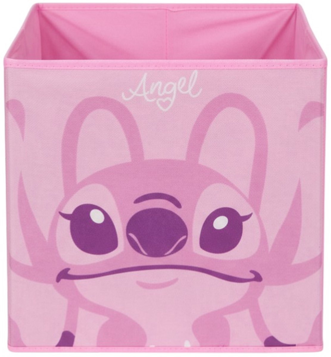 Opvouwbare Opbergmand Kinderkamer – Disney Stitch Angel – 30x30x30 cm – Opbergbox Speelgoed – Vierkant – Voor Vakkenkast