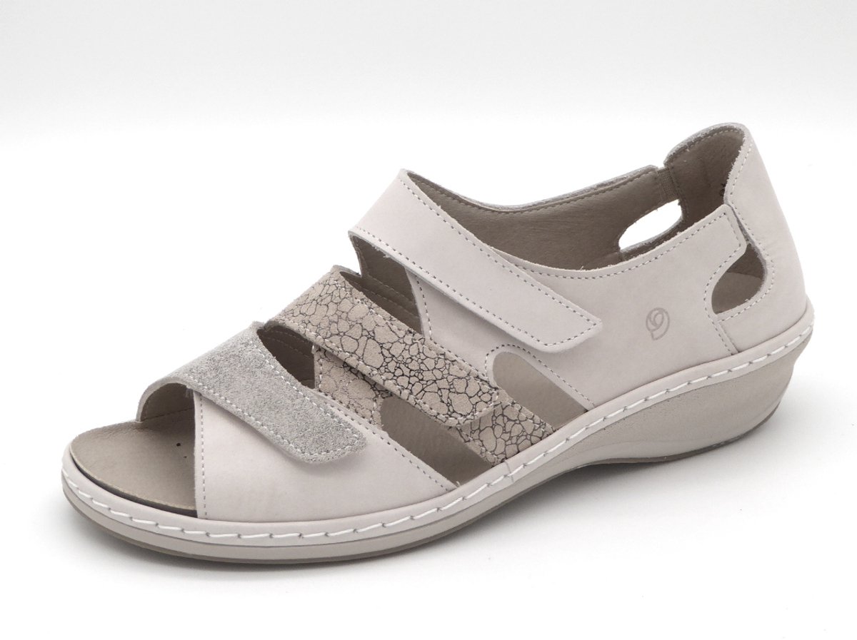 Suave Dames Sandaal - P962TBE Lichtbeige/Combi - Maat 41