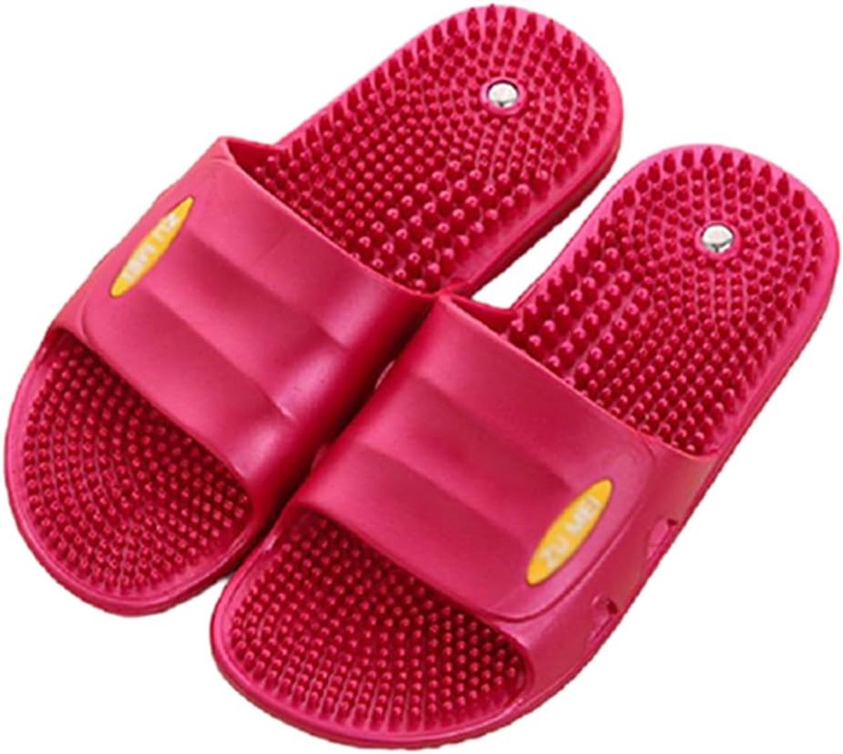 Massage Slippers - Voet Reflex Zones - Ontspannende Massage - Magnetische Therapie - EU 44 - Wijnrood