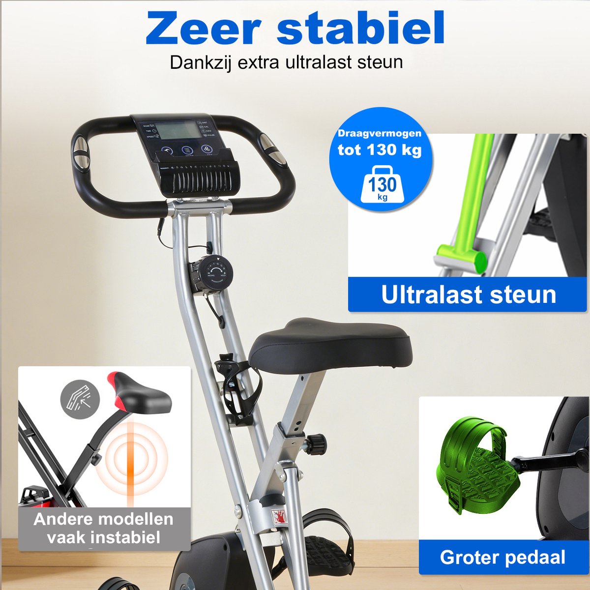 Hengjian Stabiele Hometrainer met Elektronisch Display - afbeelding 2