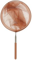 Schepnet - telescopisch- 70 cm - bruin - aluminium - visnet / vlindernet - uitschuifbaar
